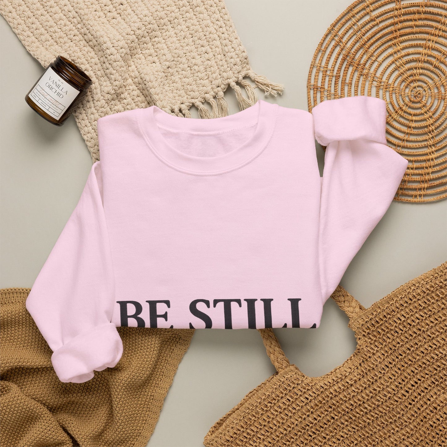 Be Still & Know Crewneck Sweatshirt | Psalm 46:10 Christian Faith Sweatshirt