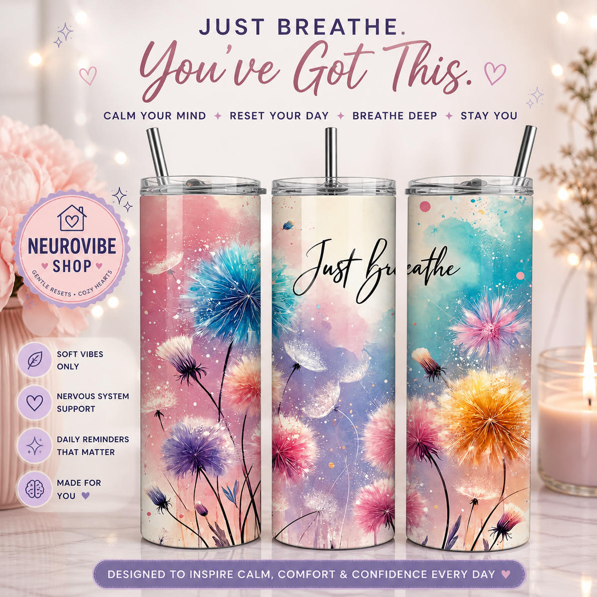 You’ve Got This Just Breathe 20oz Tumbler