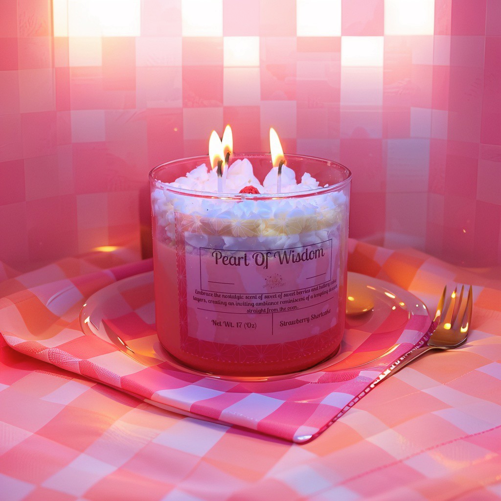 Strawberry Shortcake Cozy Candle