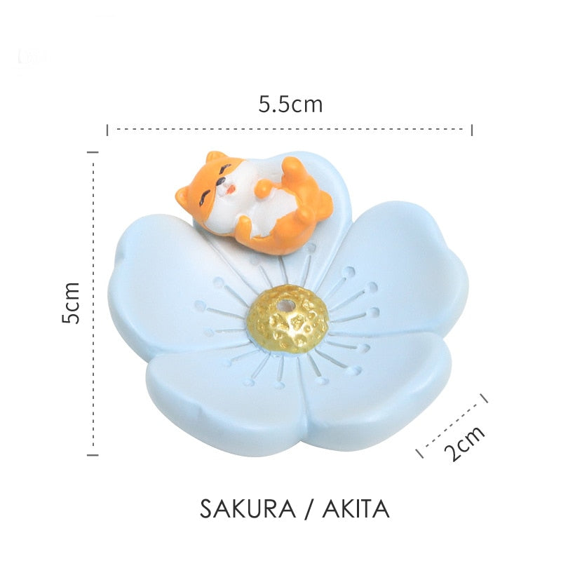 🌞Sakura Animal Incense Holder