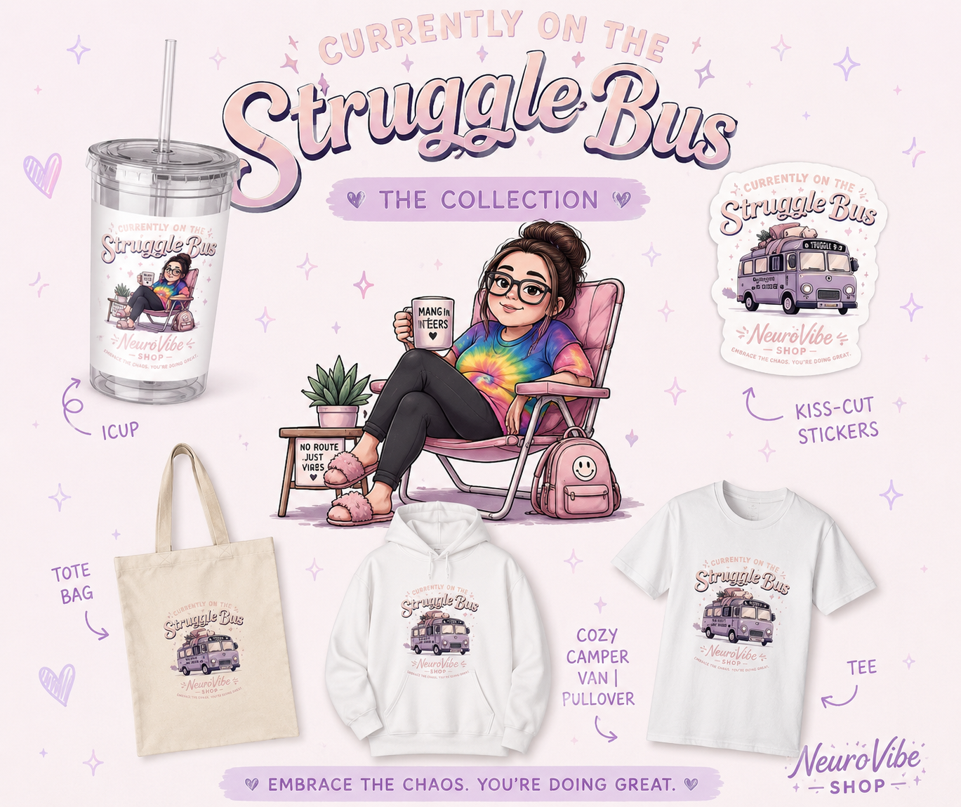 Currently On The Struggle Bus Merch 🚌