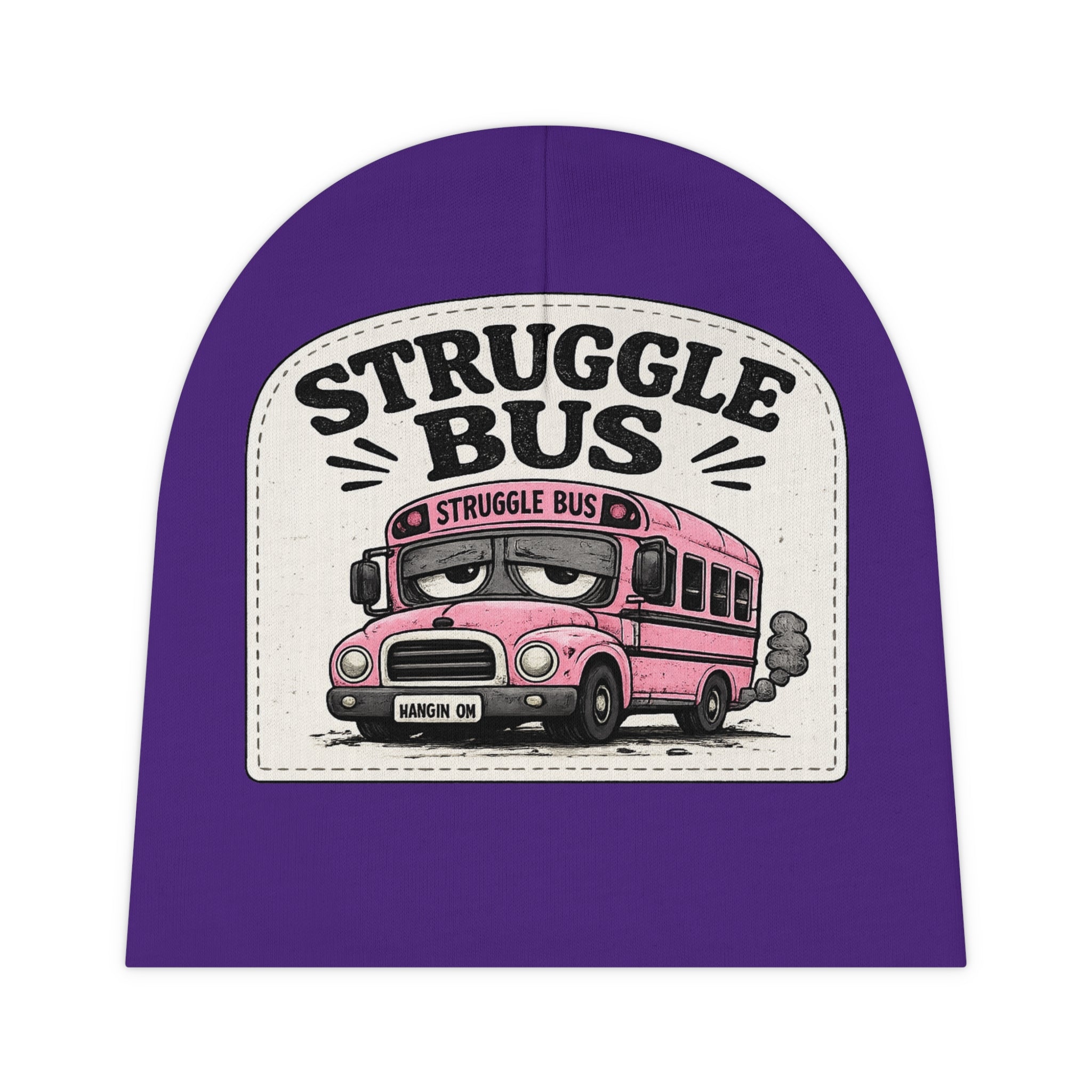 Baby Struggle Bus Beanie 💜 | Retro School Bus Infant Hat | NeuroVibe Shop™