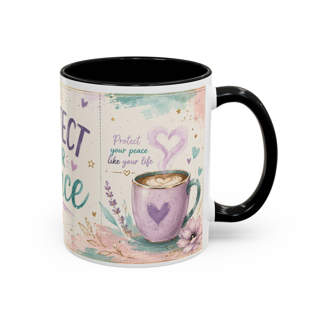 Protect Your Peace Mug ✨ | Pastel Self-Care Coffee Cup | NeuroVibe Shop™