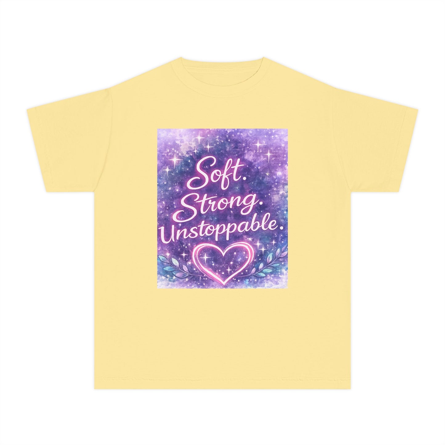 Soft Strong Unstoppable Kids T-Shirt | Positive Affirmation Tee | NeuroVibes 💜✨