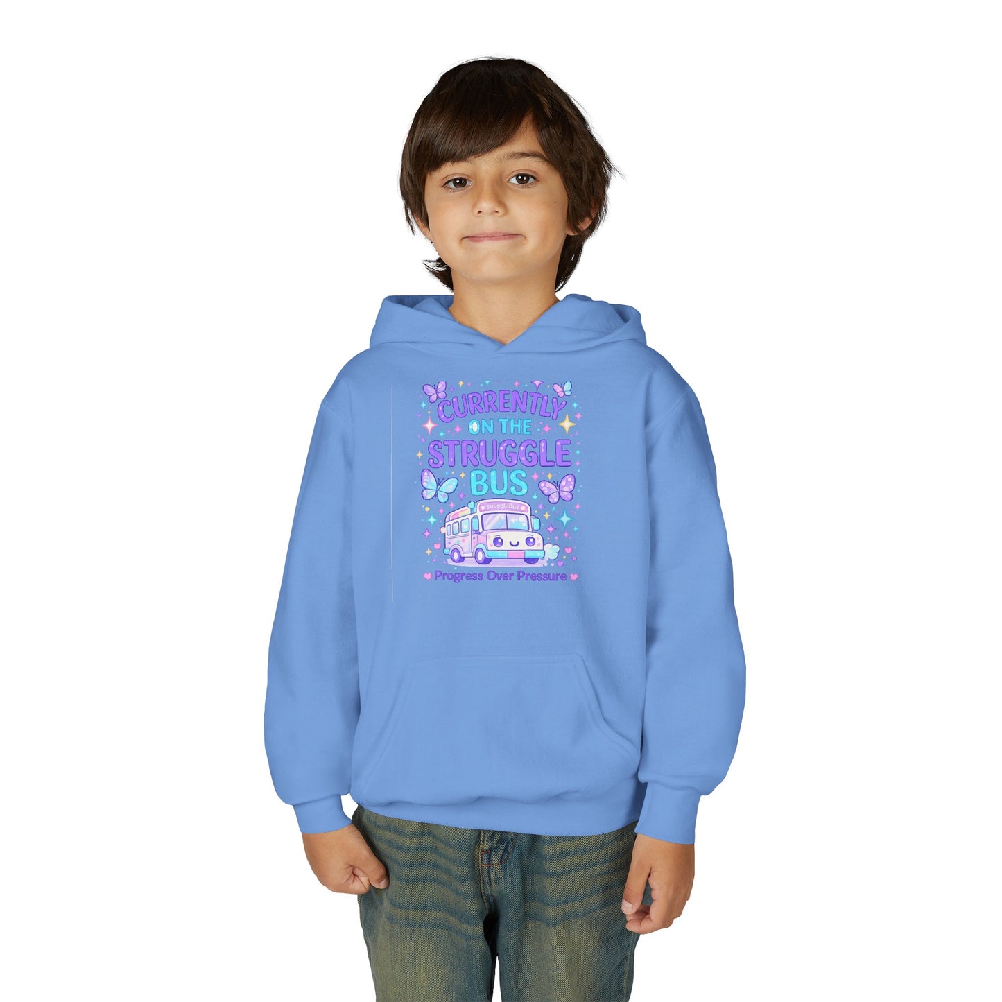 Currently on the Struggle Bus Youth Hoodie | NeuroVibe Shop™ Mental Health Awareness Hoodie