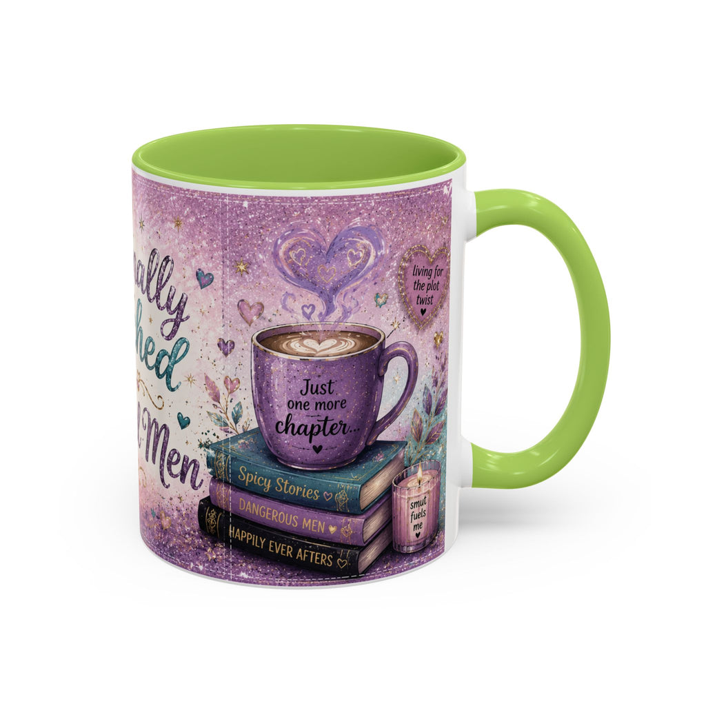 Emotionally Attached to Fictional Men Mug 💜 | Romance Reader Coffee Cup | NeuroVibe Shop™