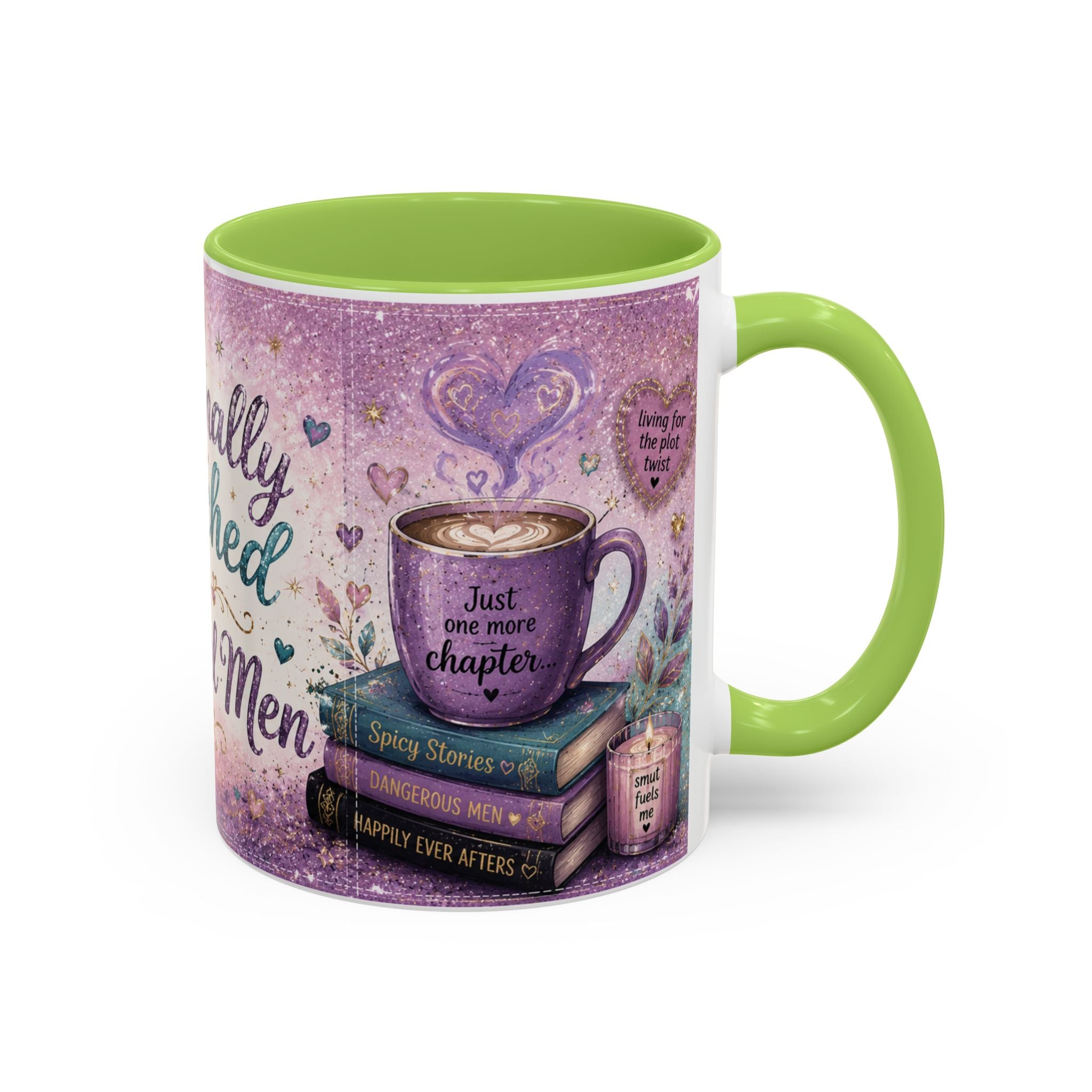 Emotionally Attached to Fictional Men Mug 💜 | Romance Reader Coffee Cup | NeuroVibe Shop™