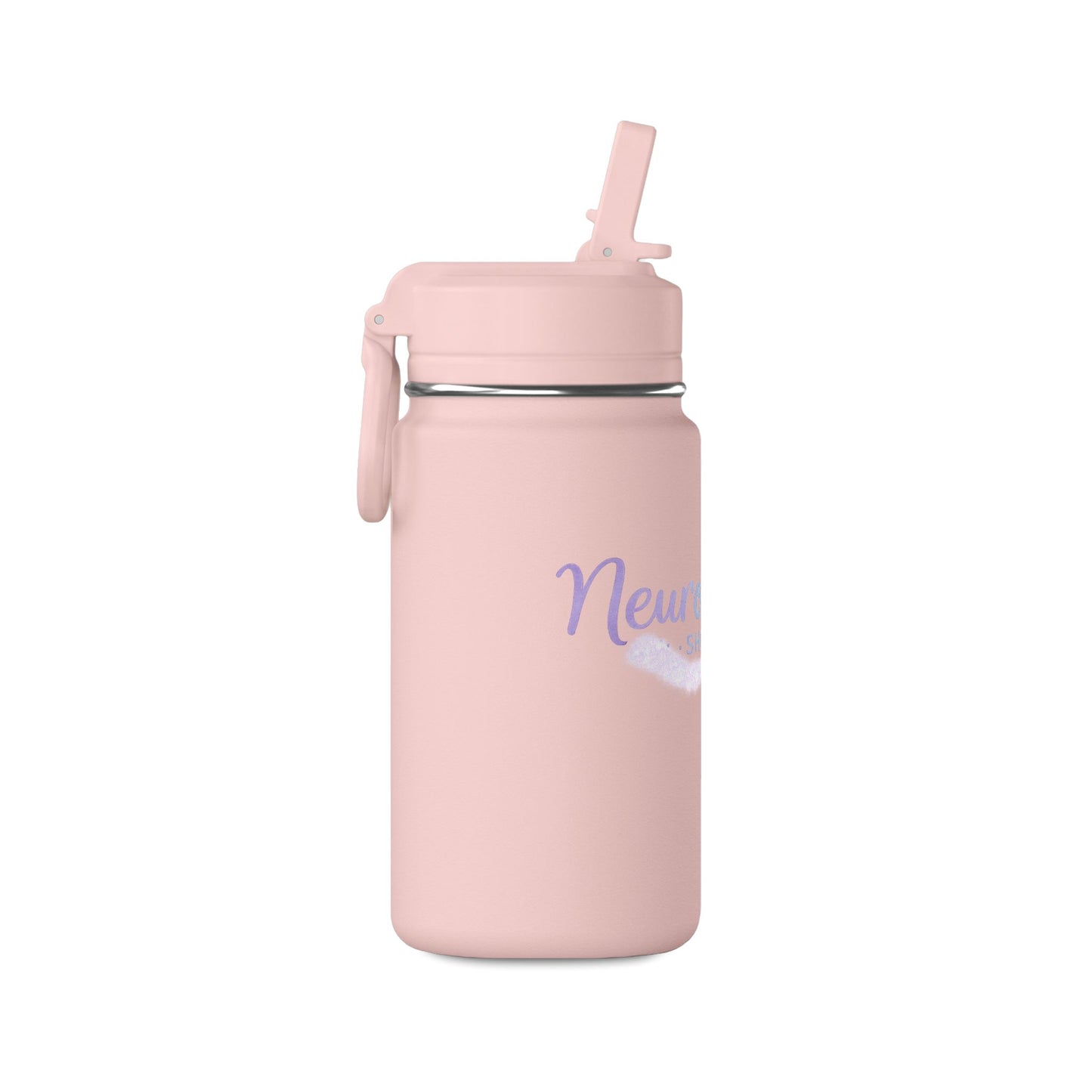 NeuroVibe Butterfly Mini Water Bottle | Kids Back-to-School Drink Bottle | Purple Teal School Hydration Bottle