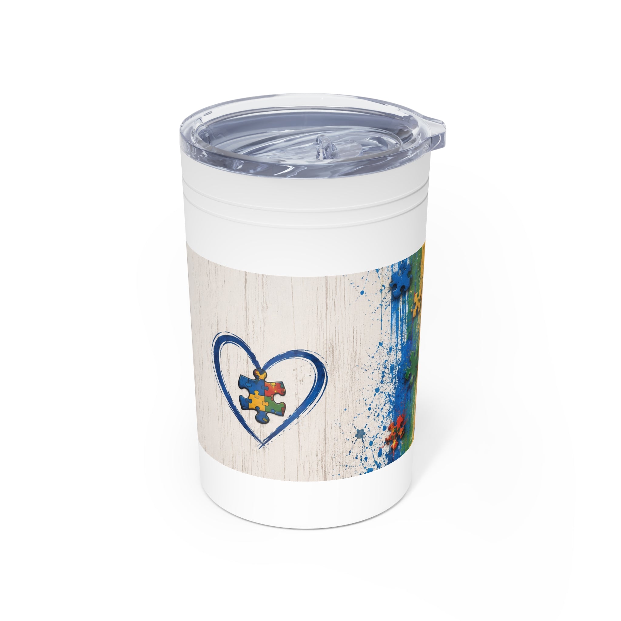 Autism Awareness Tumbler 🌈 | Puzzle Heart Travel Cup | NeuroVibe Shop™
