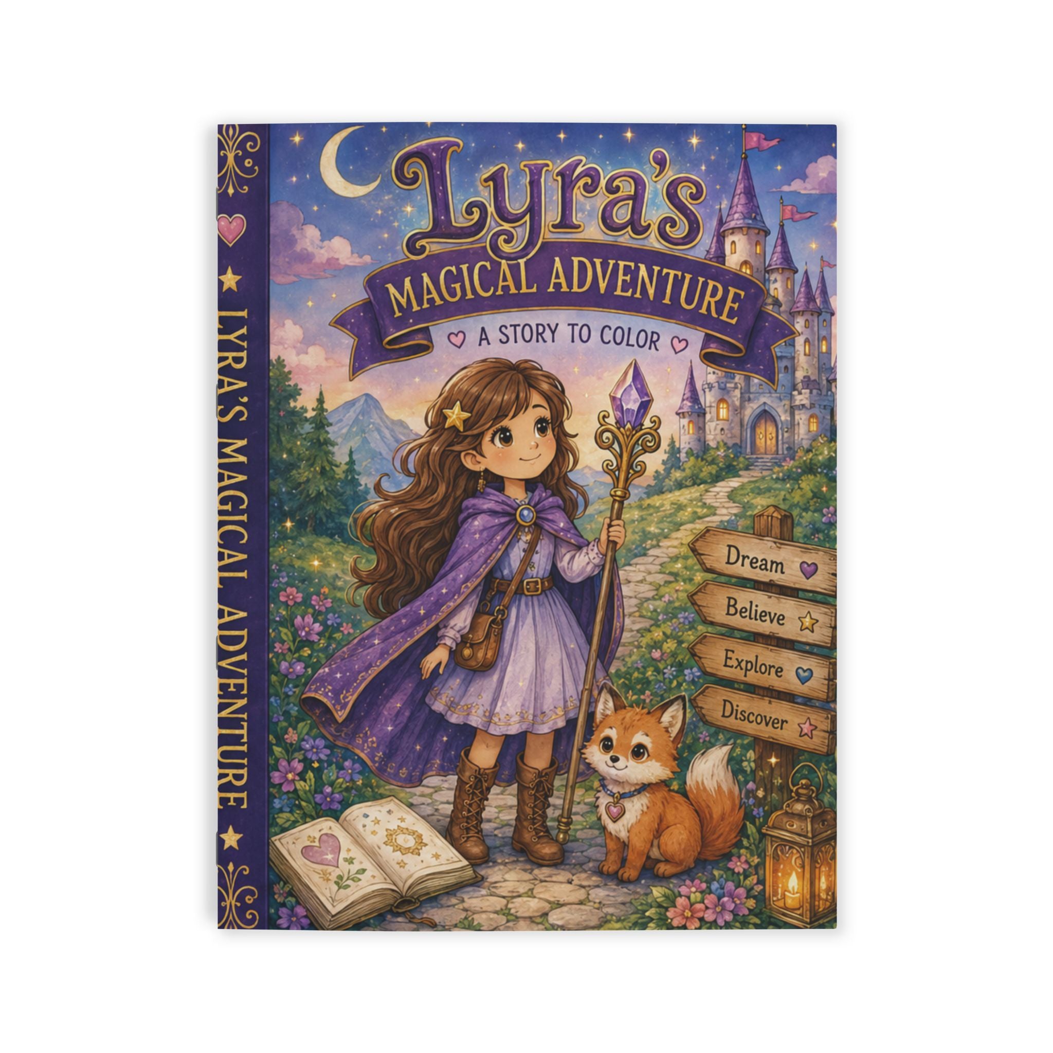 Lyra’s Magical Adventure: Fantasy Storybook Coloring for Kids |Coloring Book | NeuroVibe Shop™
