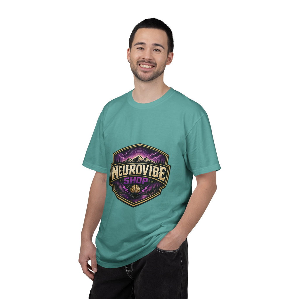 NeuroVibe Shop Ignite Your Mind T-Shirt | Purple Lightning Brain Graphic Tee | Neurodiversity Awareness Shirt | ADHD Autism Mental Health Support Apparel