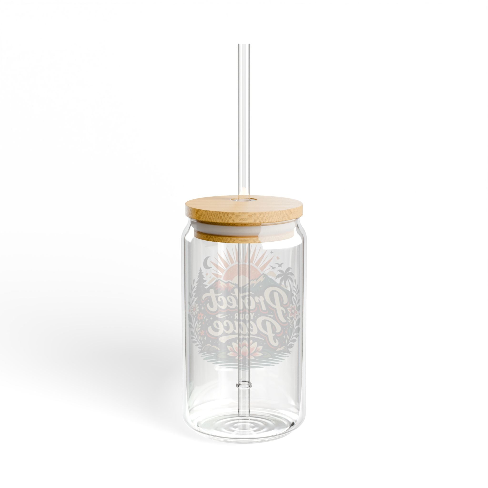 Protect Your Peace Tumbler ✨ | Positive Vibes Glass 15oz