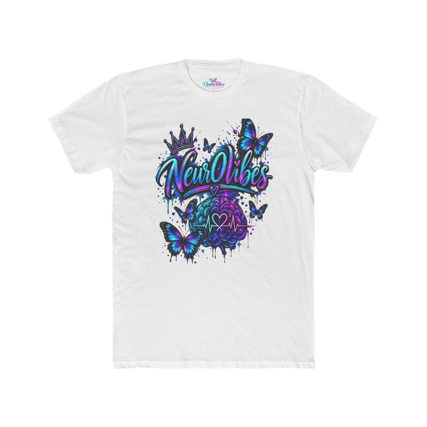 Neur0Vibes Butterfly Brain Graphic Tee | Neurodivergent ADHD AuDHD Shirt