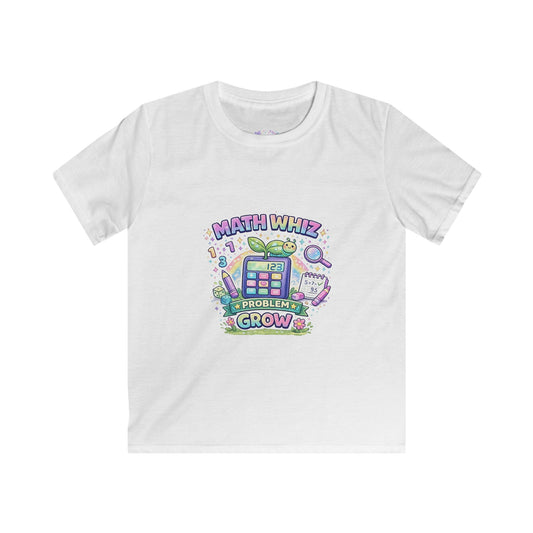 Math Whiz Problem Grow T-Shirt | Kids Math Shirt | Cute Calculator School Tee | STEM Learning Apparel 🧮💜📚