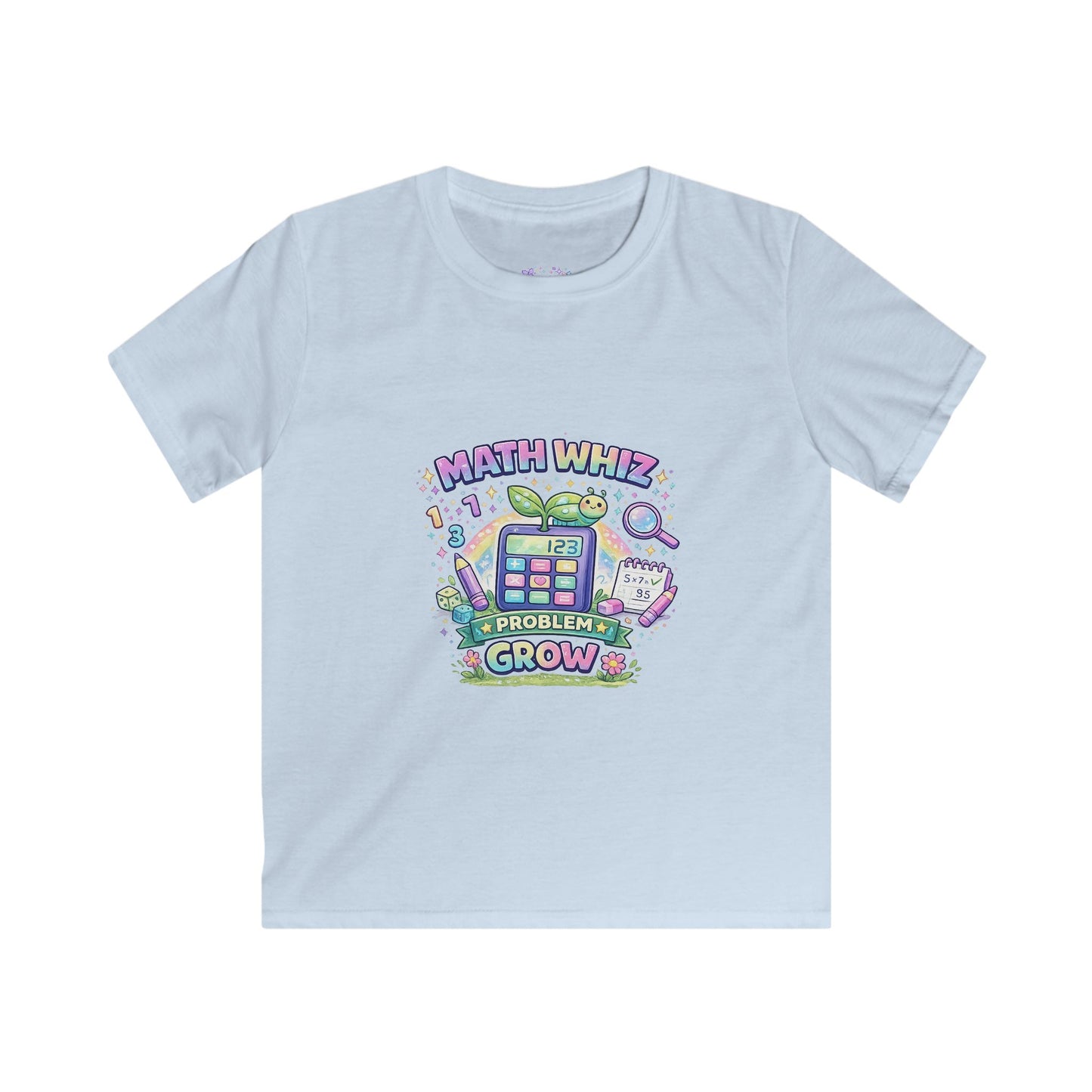 Math Whiz Problem Grow T-Shirt | Kids Math Shirt | Cute Calculator School Tee | STEM Learning Apparel 🧮💜📚