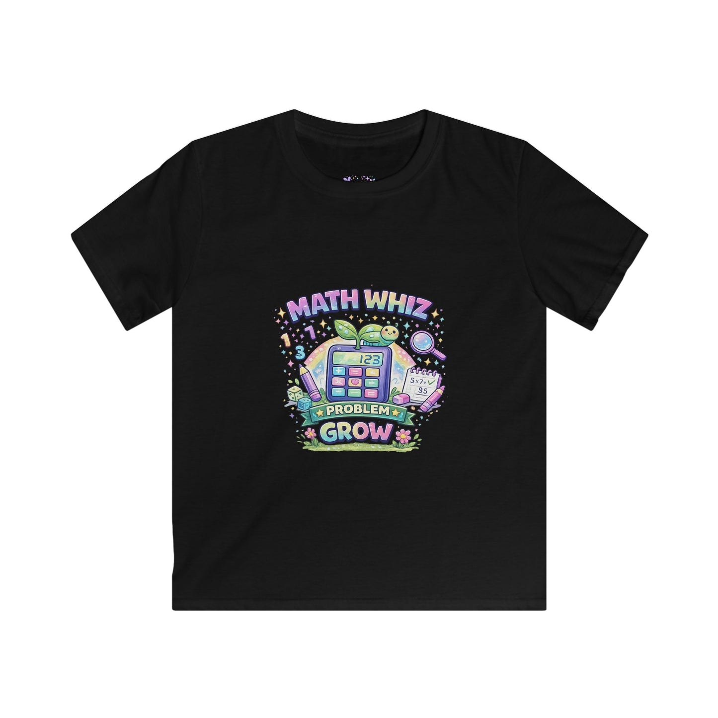 Math Whiz Problem Grow T-Shirt | Kids Math Shirt | Cute Calculator School Tee | STEM Learning Apparel 🧮💜📚