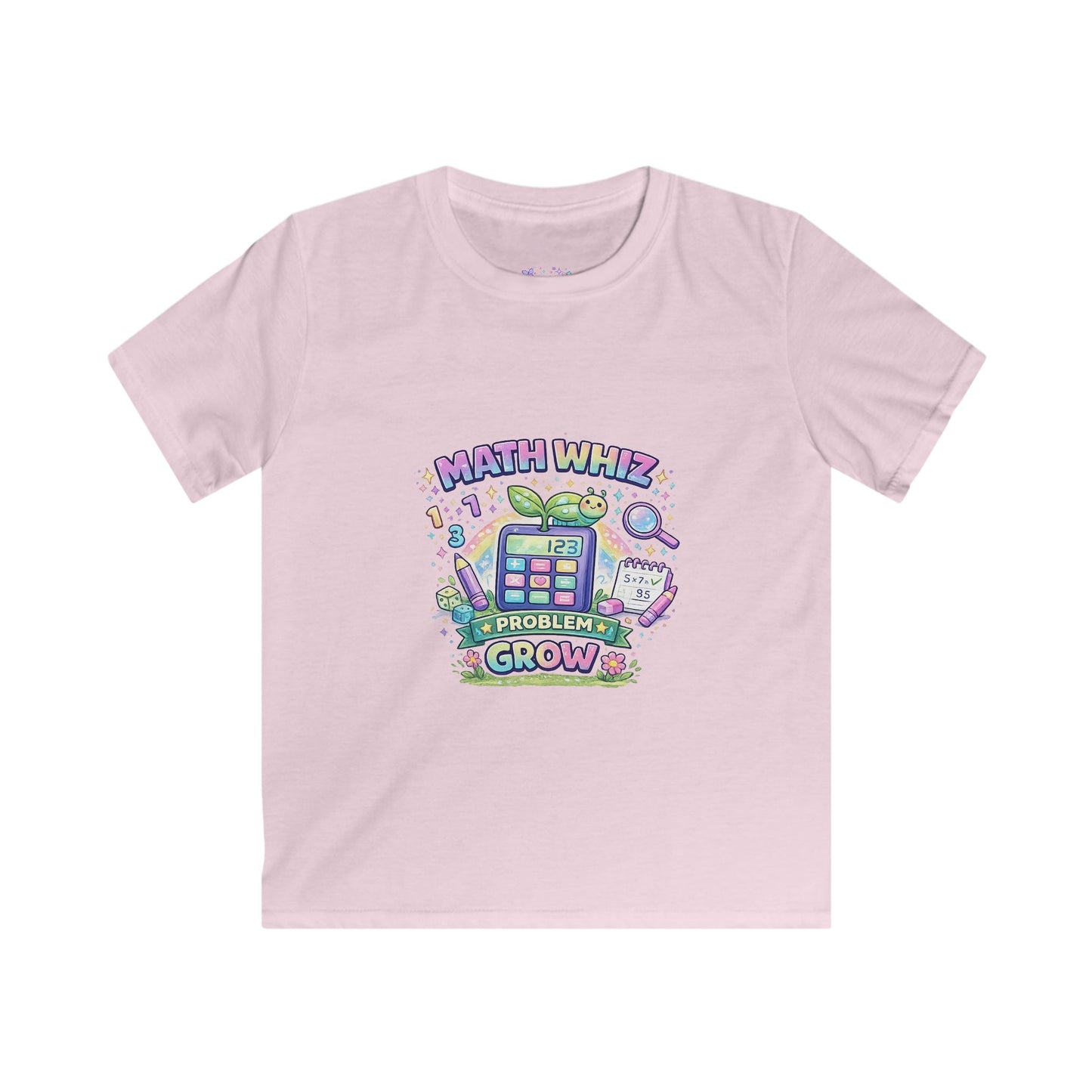 Math Whiz Problem Grow T-Shirt | Kids Math Shirt | Cute Calculator School Tee | STEM Learning Apparel 🧮💜📚