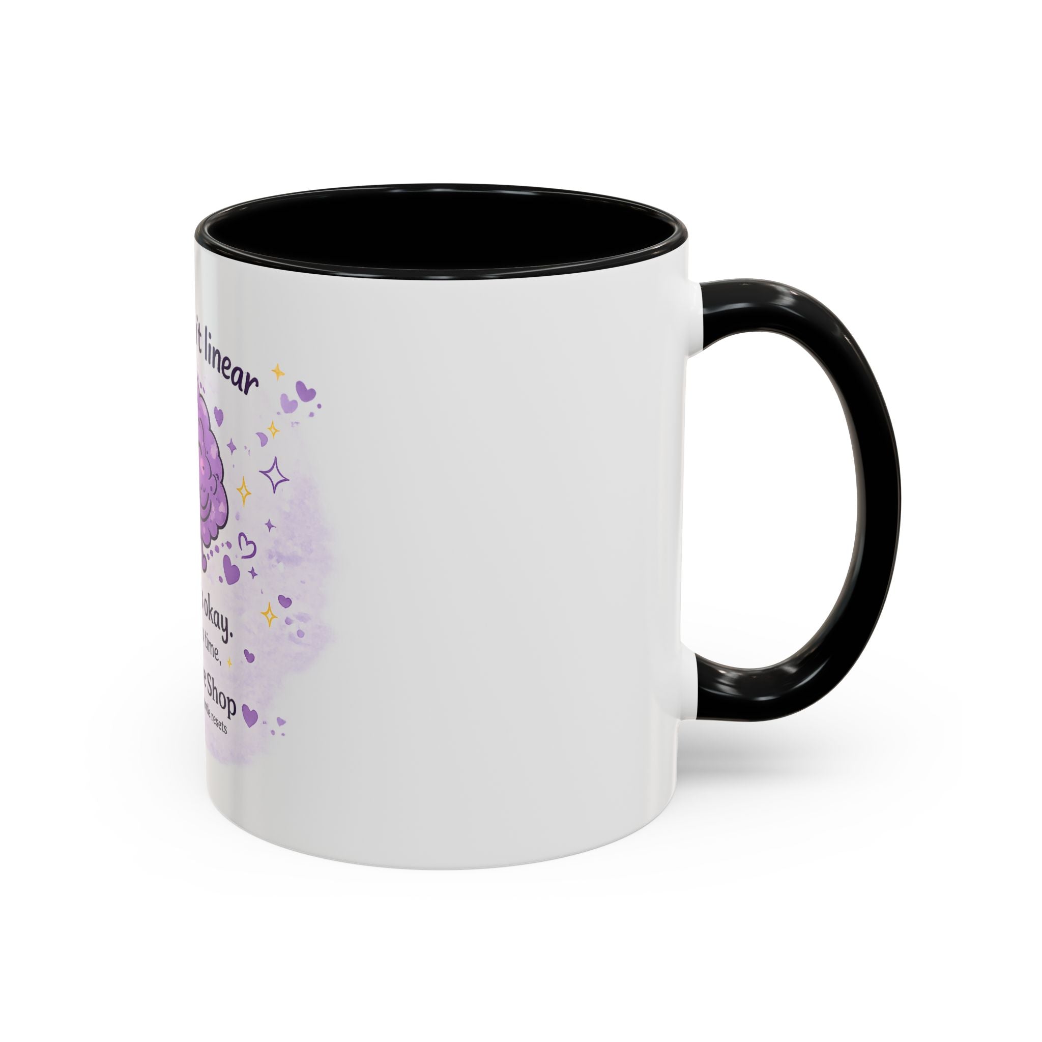 Healing Isn't Linear Coffee Mug | Cute Brain Tea/Coffee Cup, Mental Health Support Gift | NeuroVibe Shop™