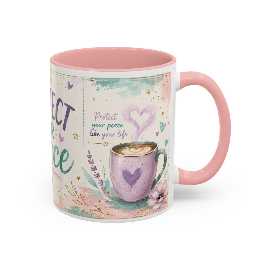 Protect Your Peace Mug ✨ | Pastel Self-Care Coffee Cup | NeuroVibe Shop™