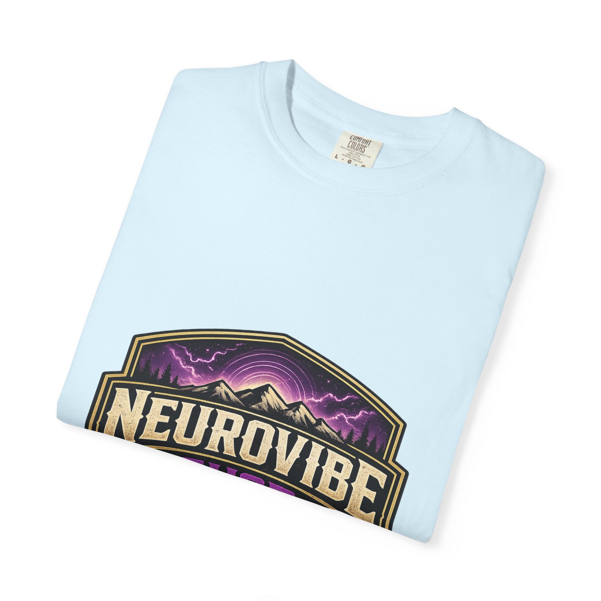 NeuroVibe Shop Ignite Your Mind T-Shirt | Purple Lightning Brain Graphic Tee | Neurodiversity Awareness Shirt | ADHD Autism Mental Health Support Apparel