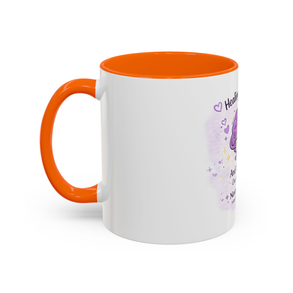 Healing Isn't Linear Coffee Mug | Cute Brain Tea/Coffee Cup, Mental Health Support Gift | NeuroVibe Shop™
