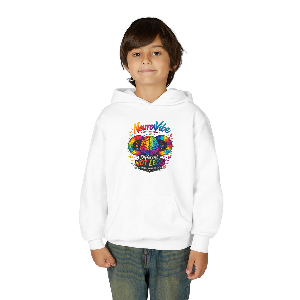 Different Not Less Kids Hoodie 🌈 | NeuroVibe Autism Awareness | NeuroVibe Shop™