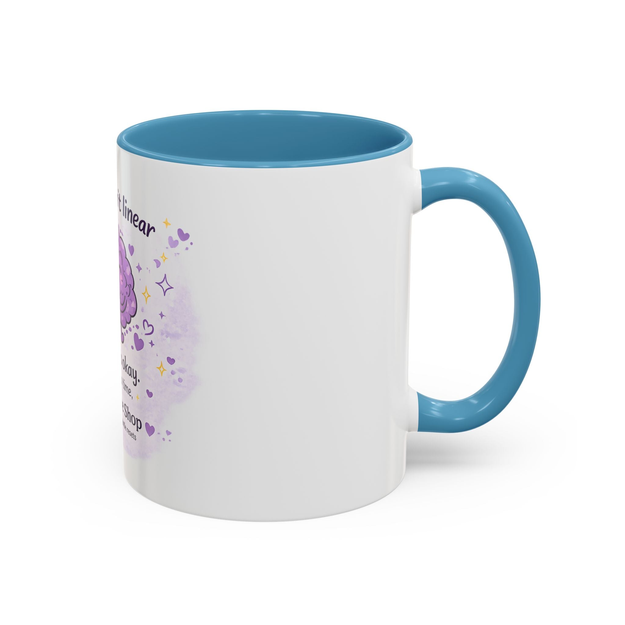 Healing Isn't Linear Coffee Mug | Cute Brain Tea/Coffee Cup, Mental Health Support Gift | NeuroVibe Shop™