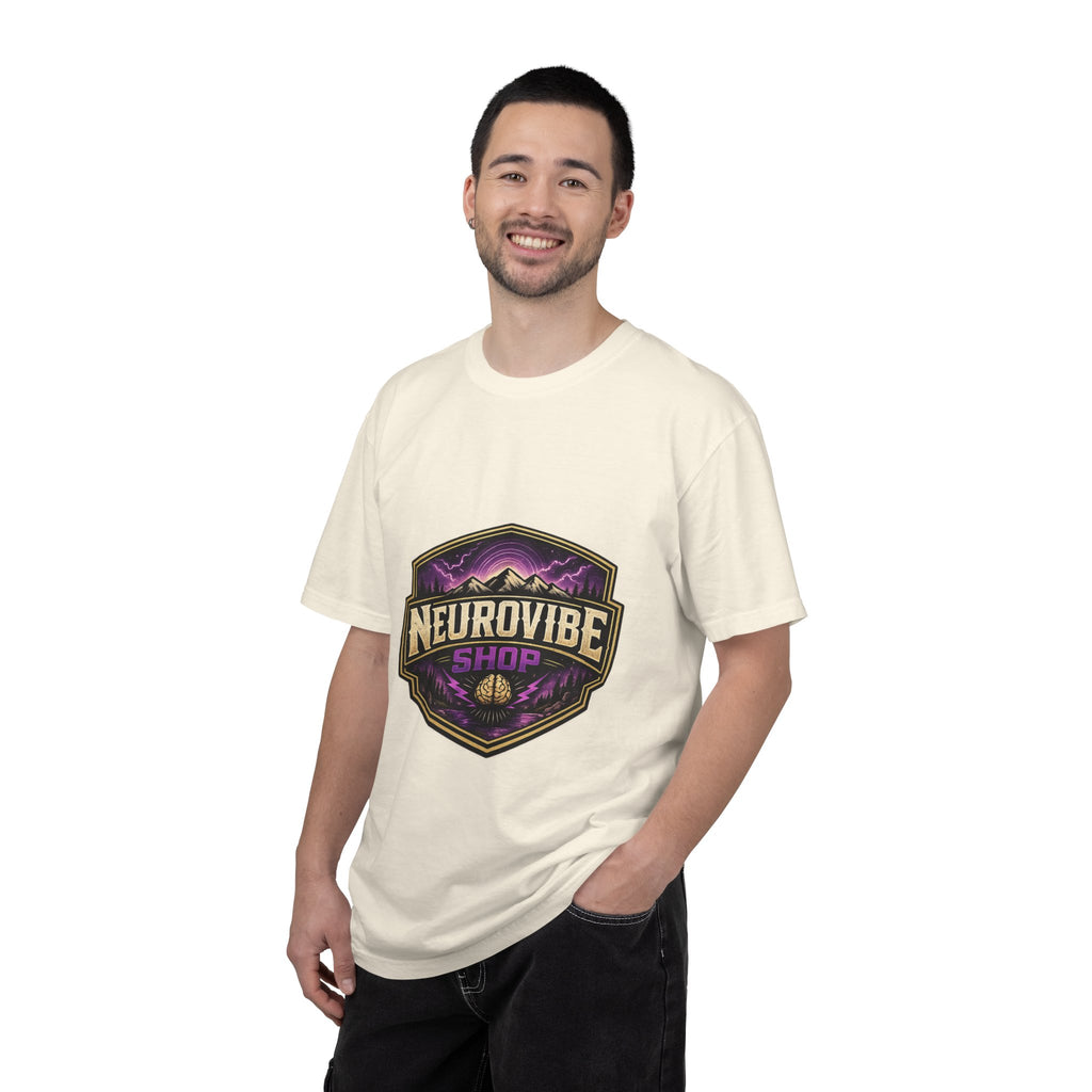 NeuroVibe Shop Ignite Your Mind T-Shirt | Purple Lightning Brain Graphic Tee | Neurodiversity Awareness Shirt | ADHD Autism Mental Health Support Apparel