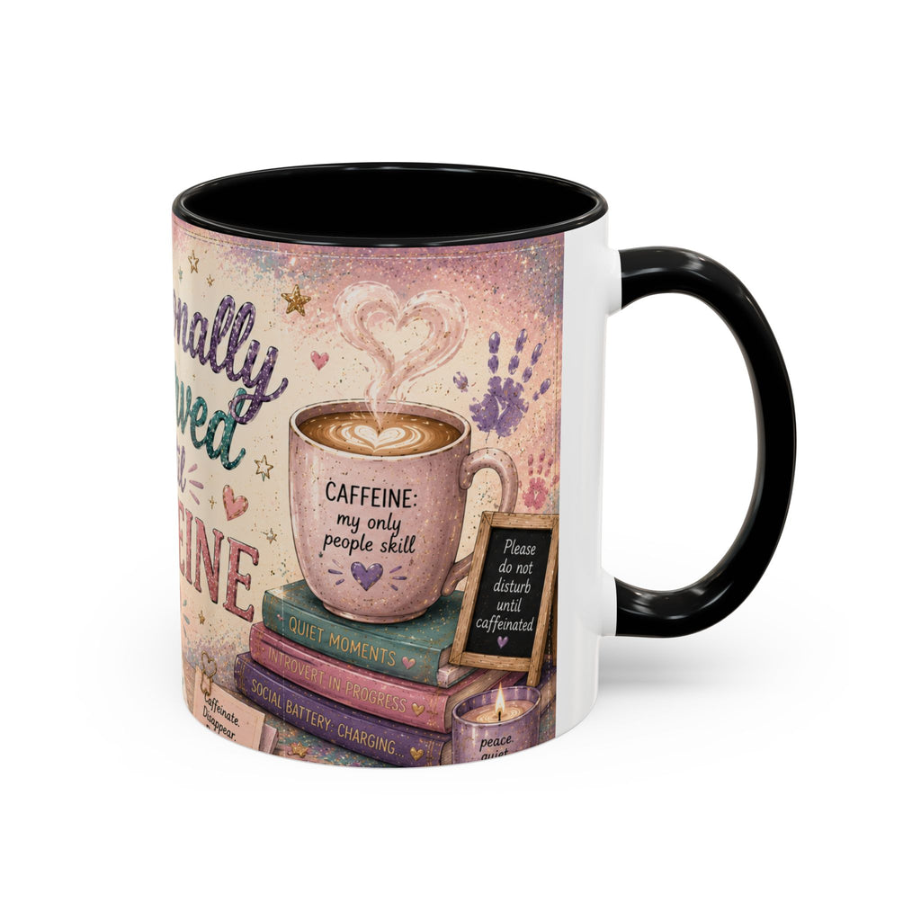 Emotionally Reserved Until Caffeine Mug ✨ | Cozy Introvert Coffee Cup | NeuroVibe Shop™