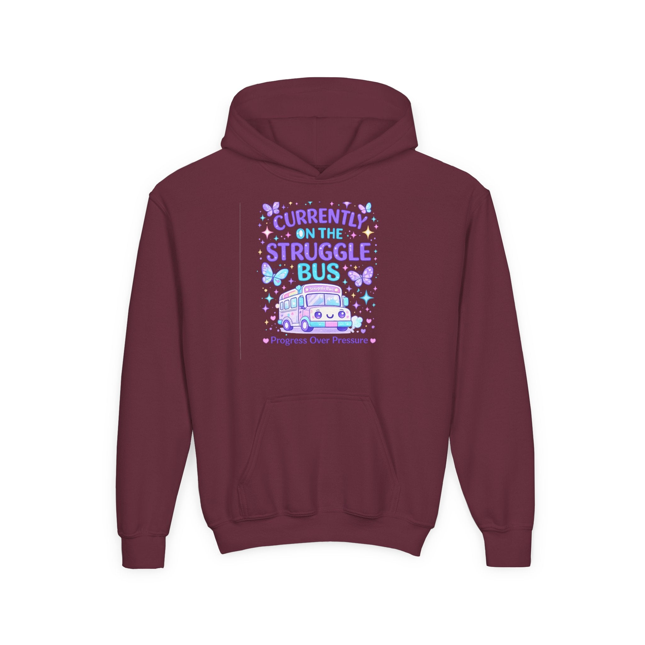 Currently on the Struggle Bus Youth Hoodie | NeuroVibe Shop™ Mental Health Awareness Hoodie