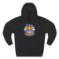 Radiate Positive Hoodie – Front Graphic with Cuddle Crew Back Design | Purple Teal Sunshine Hoodie | Positive Vibes Mental Health Apparel