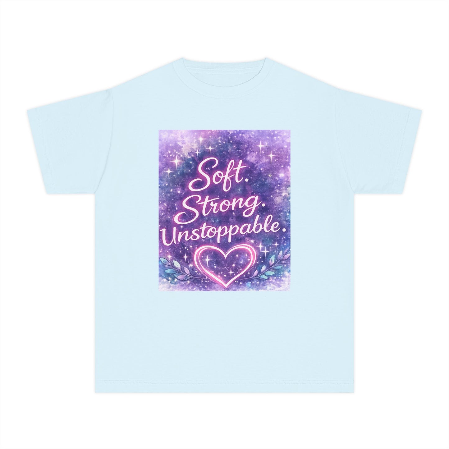 Soft Strong Unstoppable Kids T-Shirt | Positive Affirmation Tee | NeuroVibes 💜✨