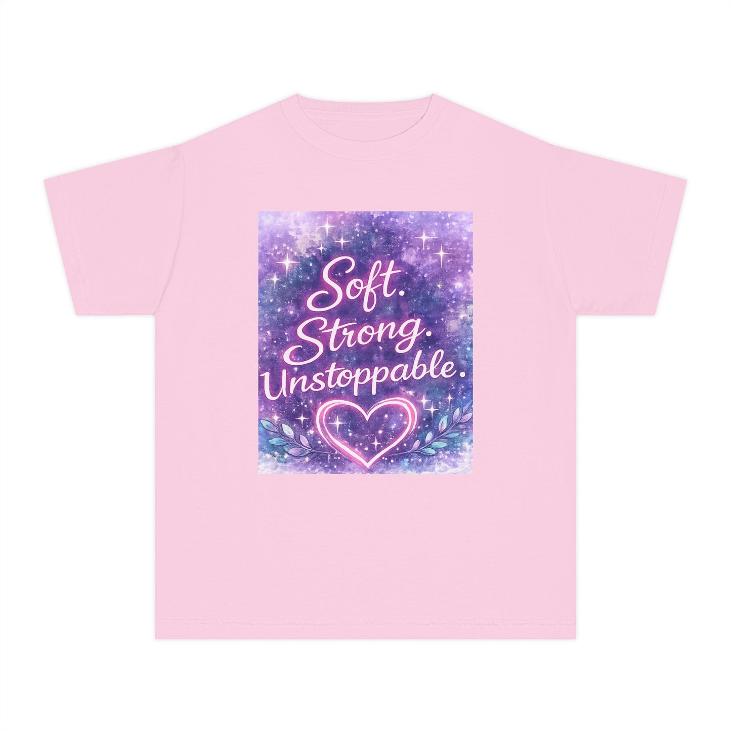 Soft Strong Unstoppable Kids T-Shirt | Positive Affirmation Tee | NeuroVibes 💜✨