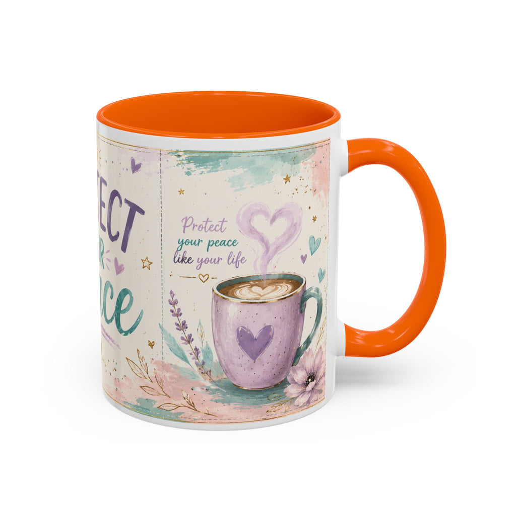 Protect Your Peace Mug ✨ | Pastel Self-Care Coffee Cup | NeuroVibe Shop™