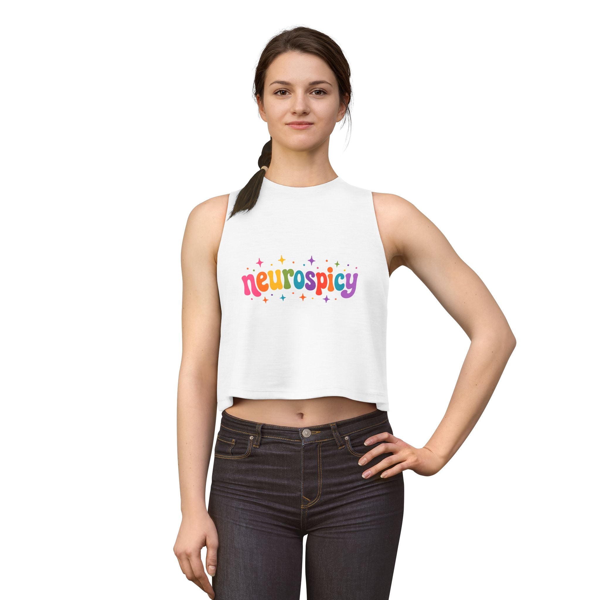 Neurospicy Rainbow 🌈 Tank | Neurodiversity Pride Shirt | ADHD Autism Awareness Tank | Colorful Neurodivergent Graphic Tank-Top | LGBTQ+ Inclusive Neurospicy Apparel