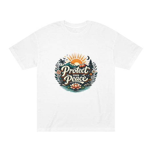 Protect Your Peace Tee 🌸 | Lotus Relaxation Graphic Tee | NeuroVibe Shop™