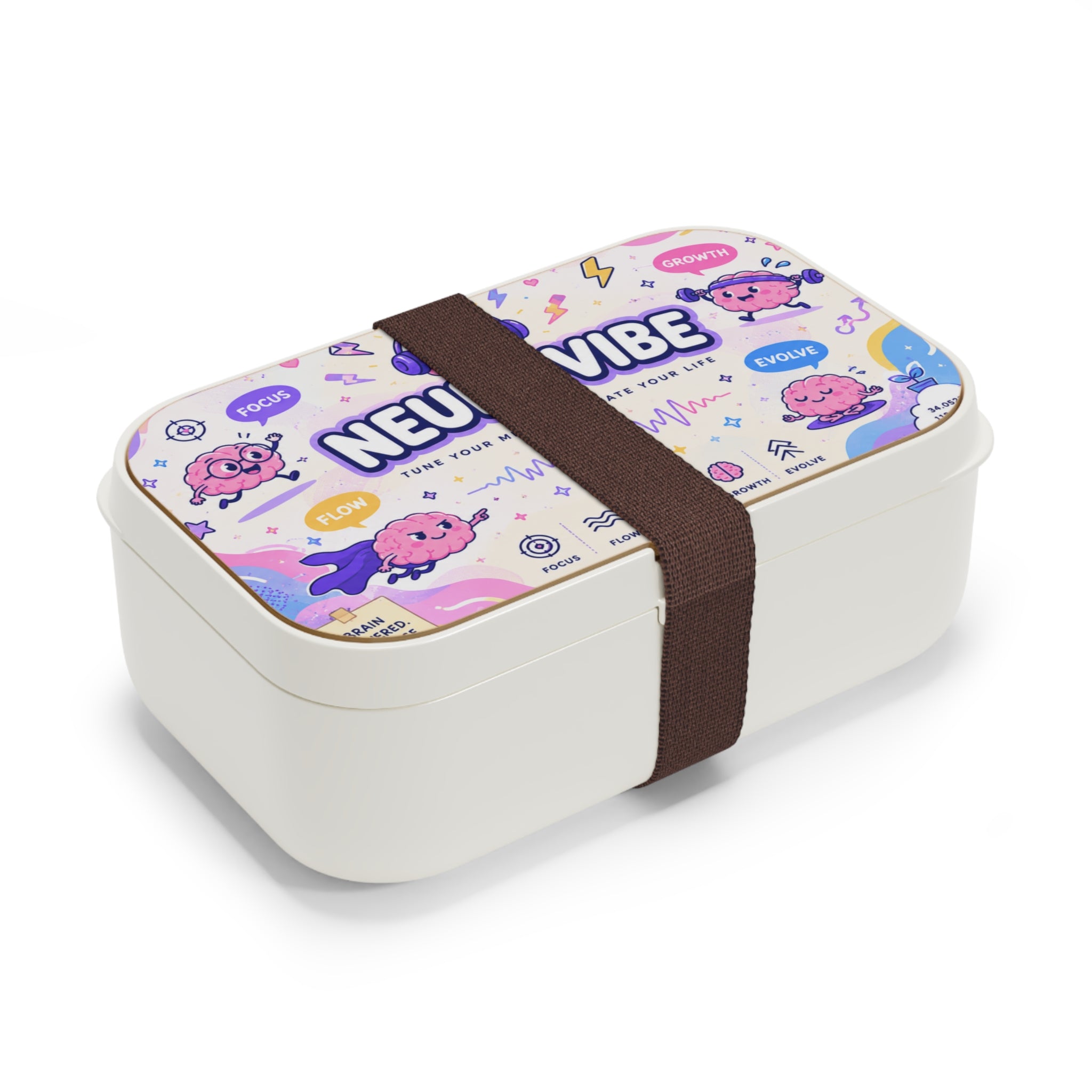 💜 NeuroVibe Gentle Reset Bento Box | Cute Meal Prep & School Lunch Container | NeuroVibe Shop™