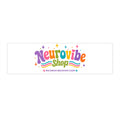 NeuroVibe Shop Bumper Sticker
NeuroVibe Shop Bumper Sticker | Colorful Retro Neurodiversity Logo Car Decal