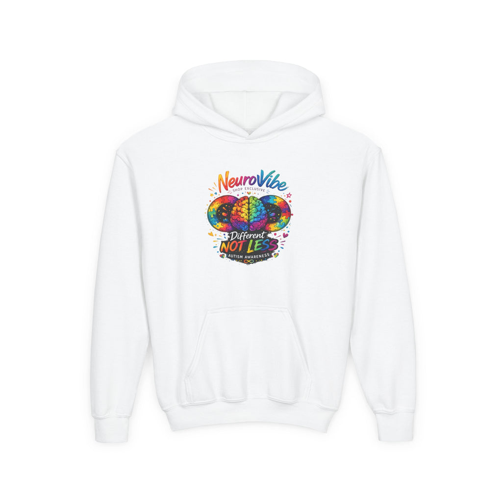 Different Not Less Kids Hoodie 🌈 | NeuroVibe Autism Awareness | NeuroVibe Shop™