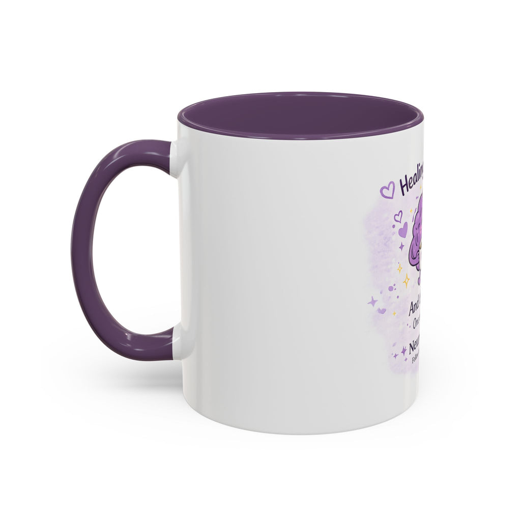 Healing Isn't Linear Coffee Mug | Cute Brain Tea/Coffee Cup, Mental Health Support Gift | NeuroVibe Shop™
