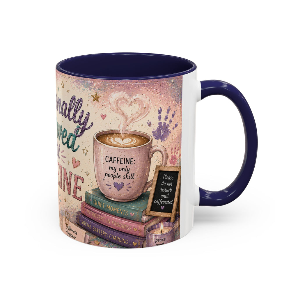 Emotionally Reserved Until Caffeine Mug ✨ | Cozy Introvert Coffee Cup | NeuroVibe Shop™