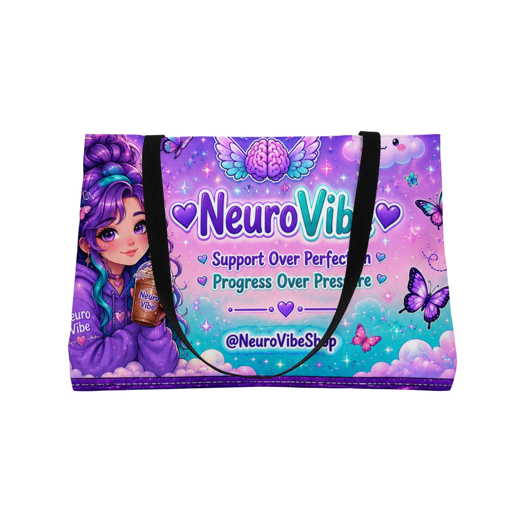 Weekender Tote Bag - NeuroVibe Support Over Perfection Motivational Tote | NeuroVibe Shop™