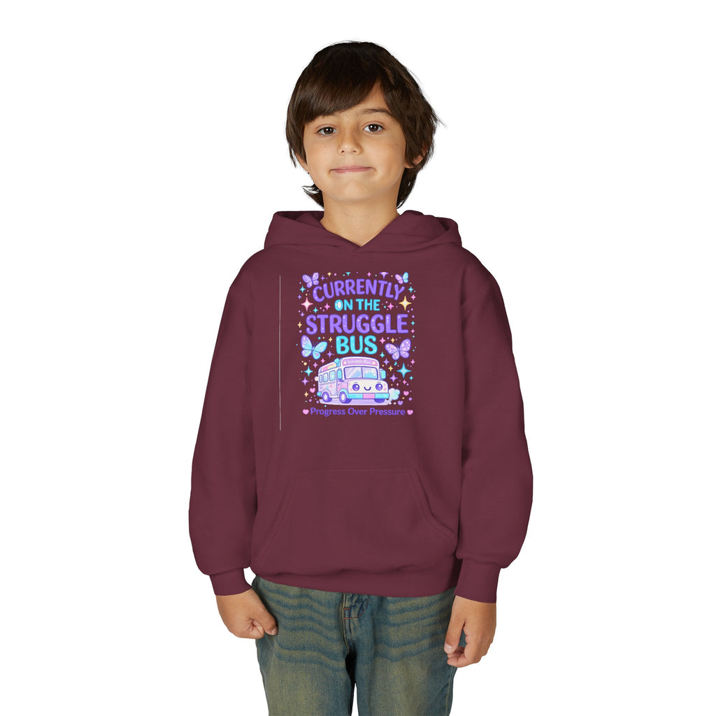 Currently on the Struggle Bus Youth Hoodie | NeuroVibe Shop™ Mental Health Awareness Hoodie