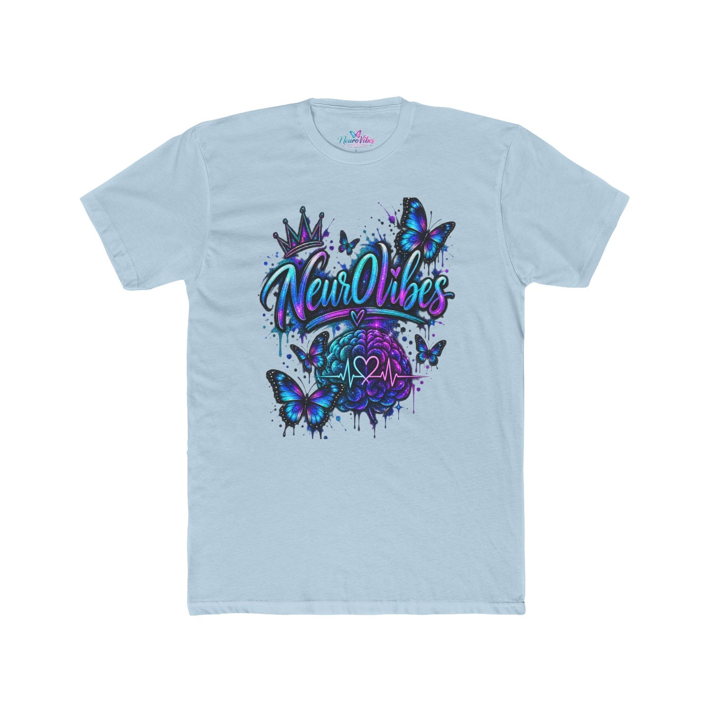 Neur0Vibes Butterfly Brain Graphic Tee | Neurodivergent ADHD AuDHD Shirt
