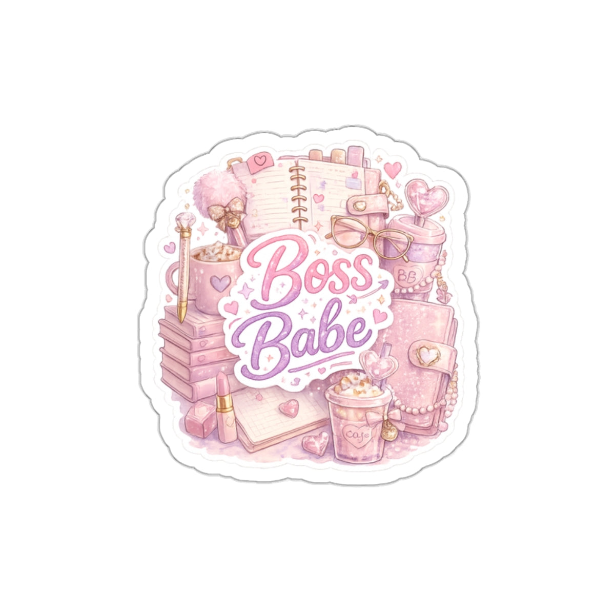 Cozy Boss Babe Sticker | Cute Girl Boss Decal | Small Business Owner Gift | Entrepreneur Motivation Laptop, Journal & Tumbler Sticker
