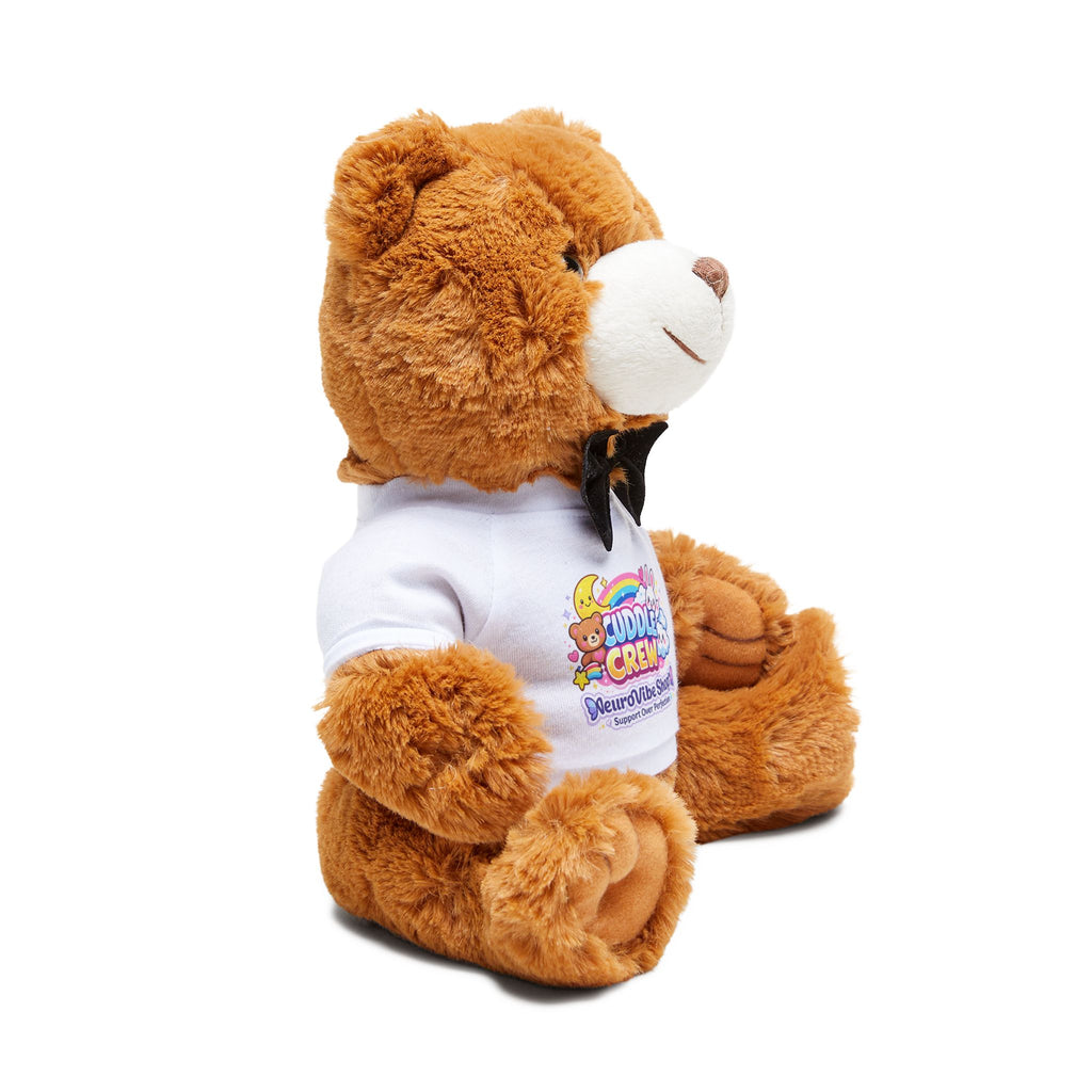 Cuddle Crew Teddy Bear – NeuroVibe Shop™ Plush Bear with Rainbow Bunny & Teddy Friendship Shirt