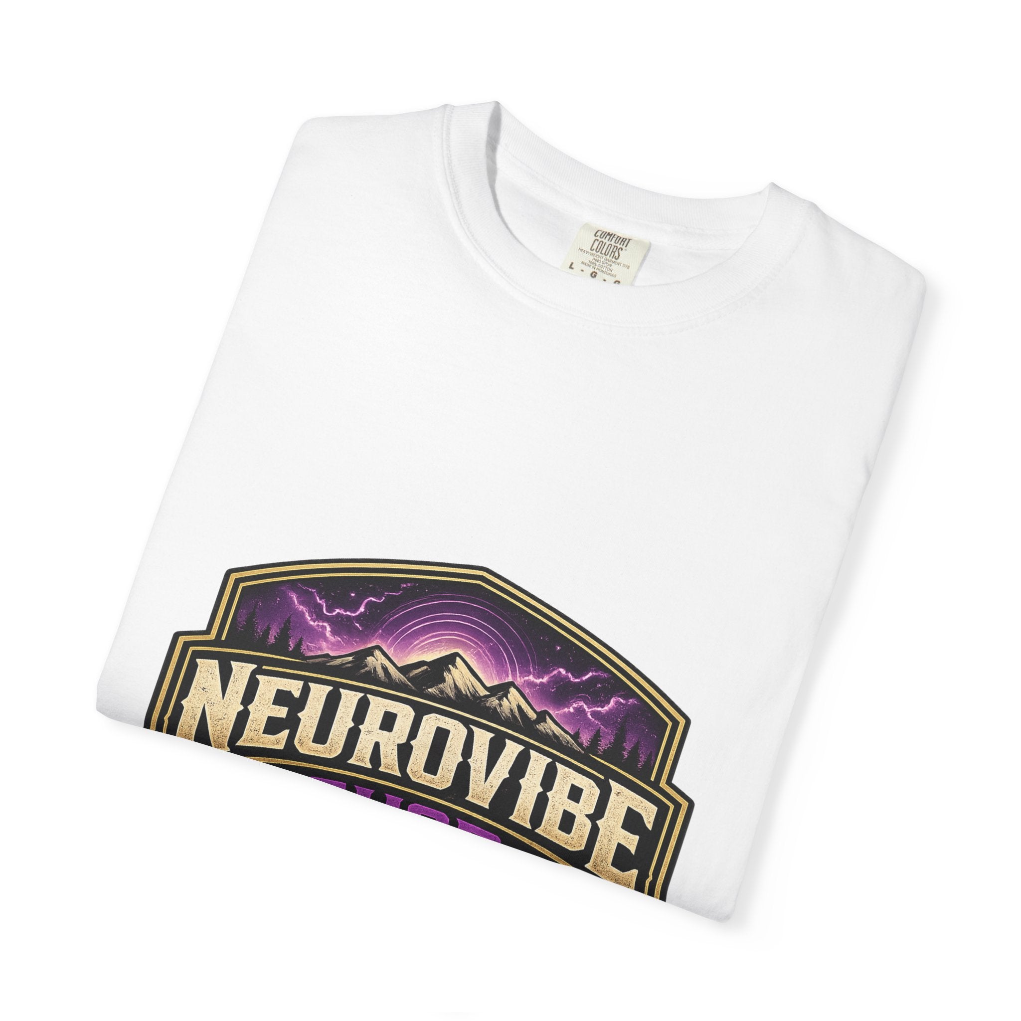 NeuroVibe Shop Ignite Your Mind T-Shirt | Purple Lightning Brain Graphic Tee | Neurodiversity Awareness Shirt | ADHD Autism Mental Health Support Apparel