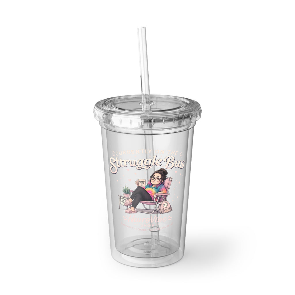 Currently on the Struggle Bus Tumbler ☕ | NeuroVibe Travel Cup | NeuroVibe Shop™
