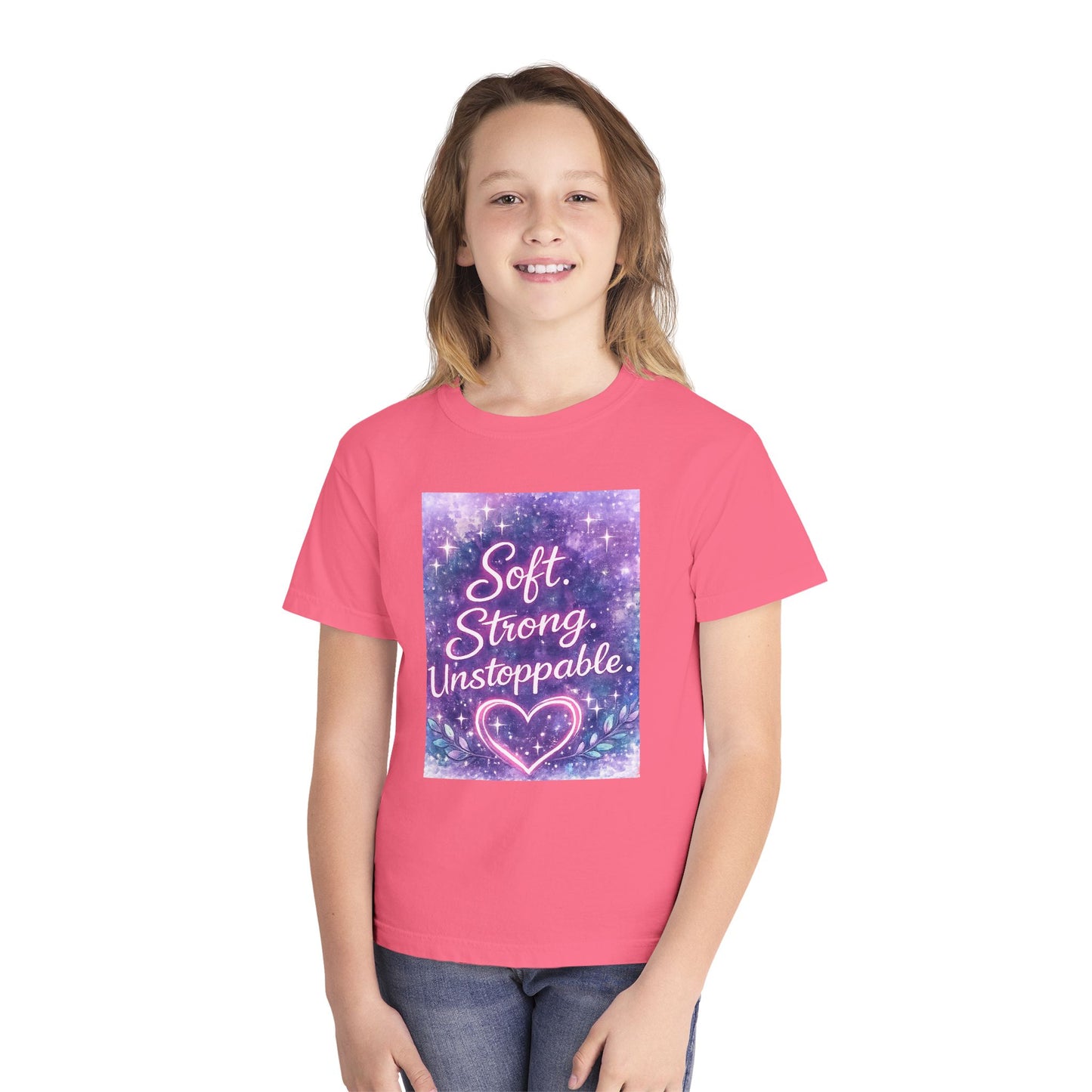 Soft Strong Unstoppable Kids T-Shirt | Positive Affirmation Tee | NeuroVibes 💜✨