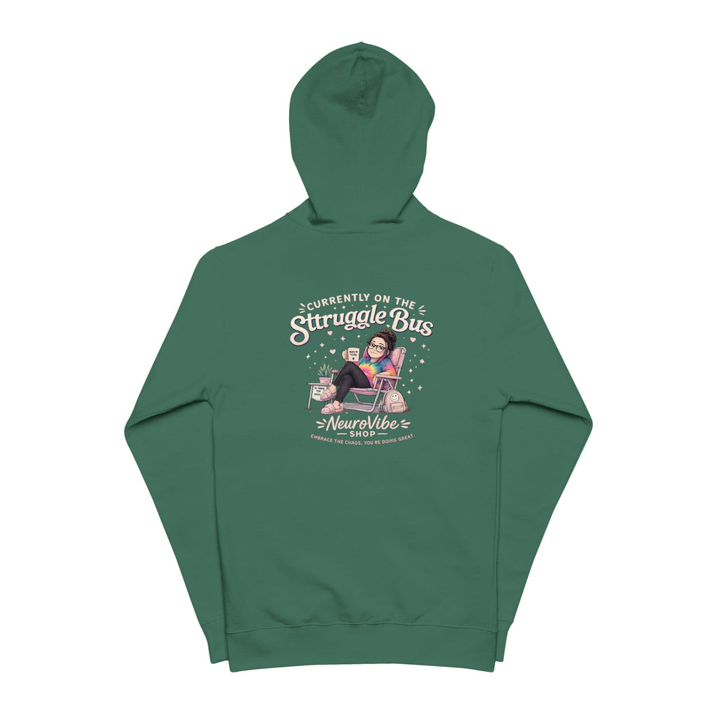 Vintage NeuroVibe Zip-Up Hoodie — Retro Graphic Back Print | NeuroVibe Shop™